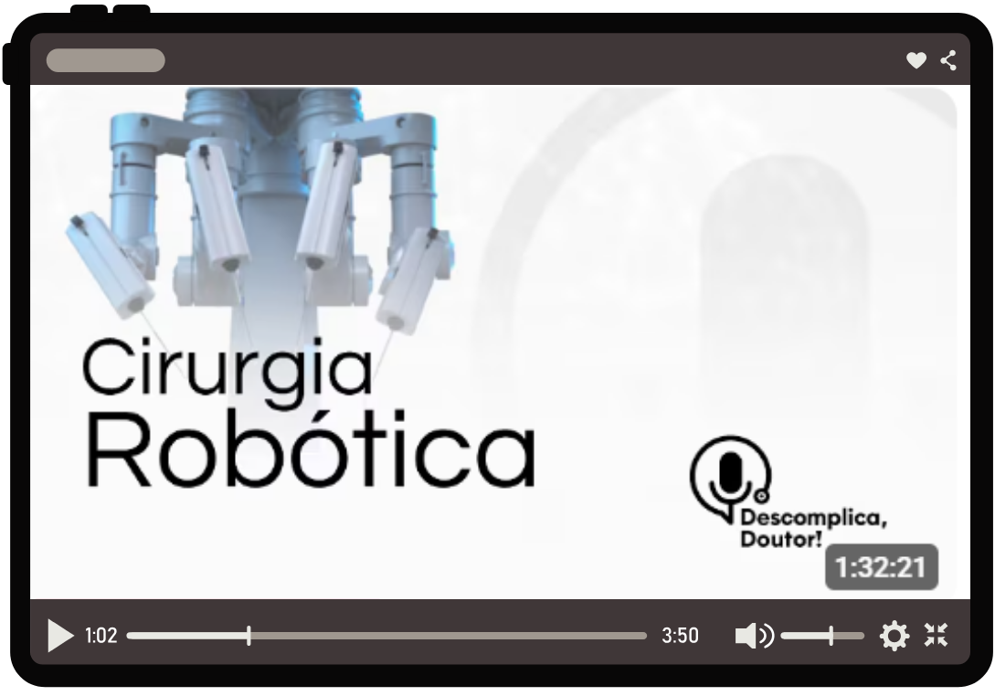 capa de video com título cirurgia robótica